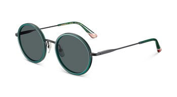 Das Bild zeigt die Sonnenbrille ALMAGRO von der Marke Etnia Barcelona in grün.